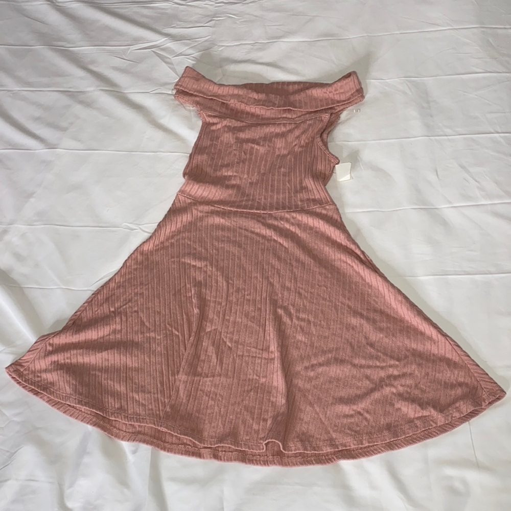 Pink Off Shoulder Dress